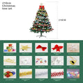 Habicare large Christmas tree in 1.5m, 1.8m, or 2.1m size with 4m 30-LED colorful lights, decorated for festive holiday decor.