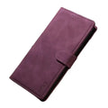 Habicare 9eight5 leather card slot flip case for Samsung Galaxy series in wine red, featuring card slots and protective cover.