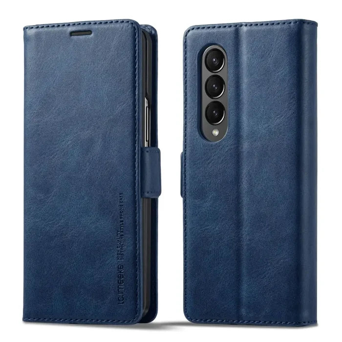 Leather case for Samsung Galaxy Z Fold7 by Habicare, available in four colors, featuring a sleek, protective design.