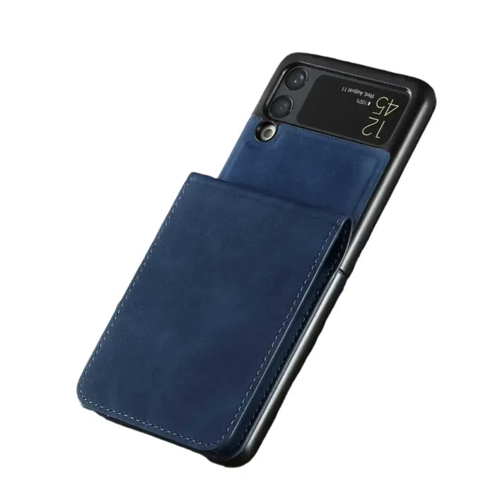 Habicare 9eight5 leather cover for Samsung Galaxy Z Flip7 FE and Flip7 in four colors, featuring a sleek protective design.