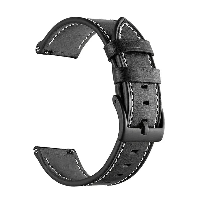 Habicare leather watch strap for Garmin Forerunner 245, available in 12 colors, featuring a stylish and comfortable TWS design.