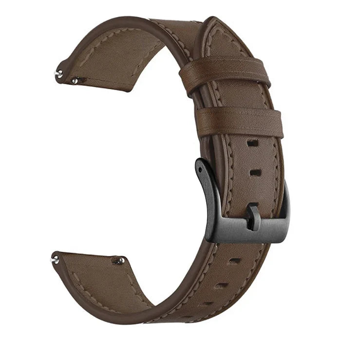 Habicare leather watch strap for Garmin Forerunner 255, TWS model, available in 12 colors, showing the strap's texture and color options.