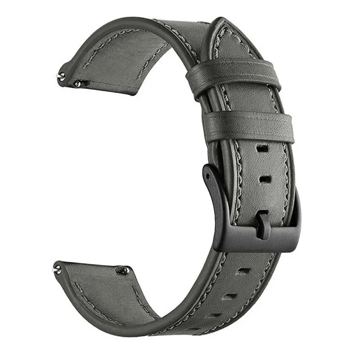 Habicare leather watch strap for Garmin Forerunner 265, TWS model, in multiple colors, with detailed stitching and smooth finish.