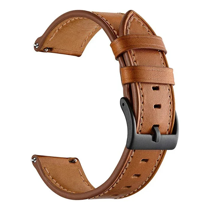 Habicare leather watch strap for Garmin Forerunner 645 in multiple colors, designed for stylish, comfortable wear.