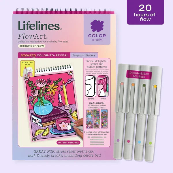 Lifelines FlowArt Color-To-Reveal - Fragrant Blooms - Scented Meditative Art