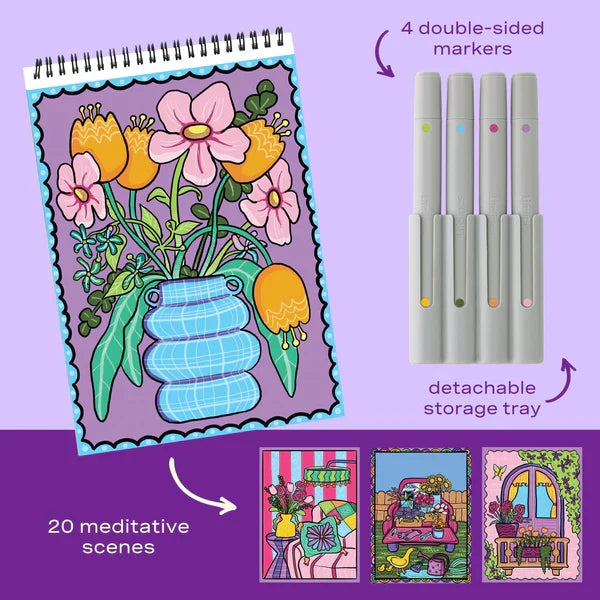 Lifelines FlowArt Color-To-Reveal - Fragrant Blooms - Scented Meditative Art