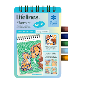 Lifelines FlowArt MINI Dot-By-Letter - Furry Friends - Meditative Art