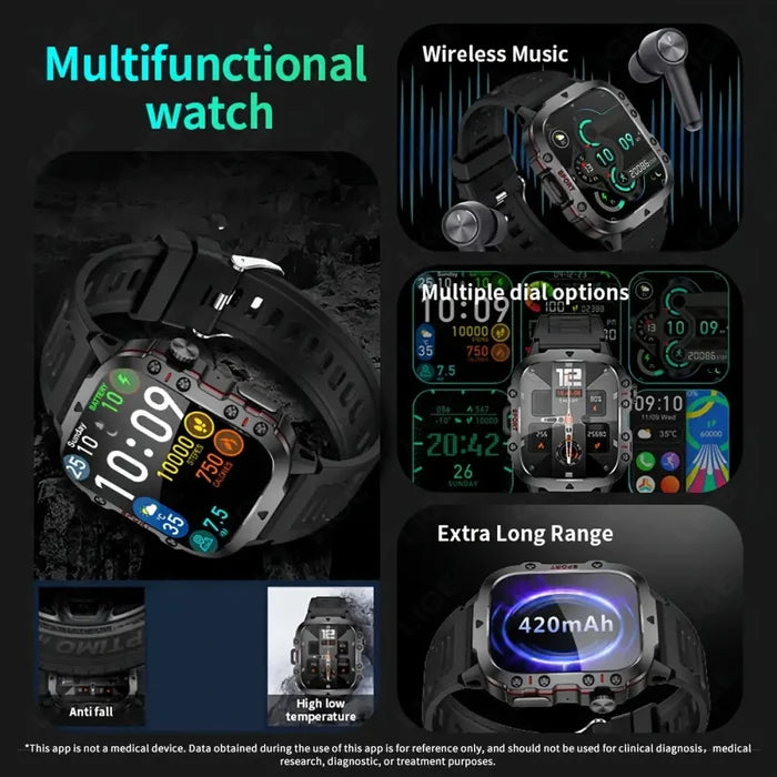 Habicare LIGE casual smart watch with voice assistant, available in two colors, featuring a sleek TWS design and digital display.
