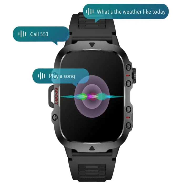 Habicare LIGE casual smart watch with voice assistant, available in two colors, featuring a sleek TWS design and digital display.