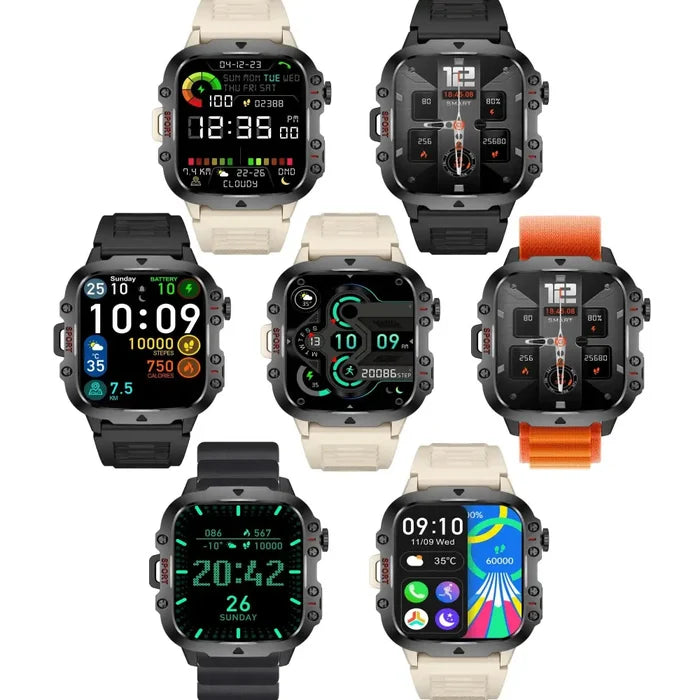 Habicare LIGE casual smart watch with voice assistant, available in two colors, featuring a sleek TWS design for everyday wear.