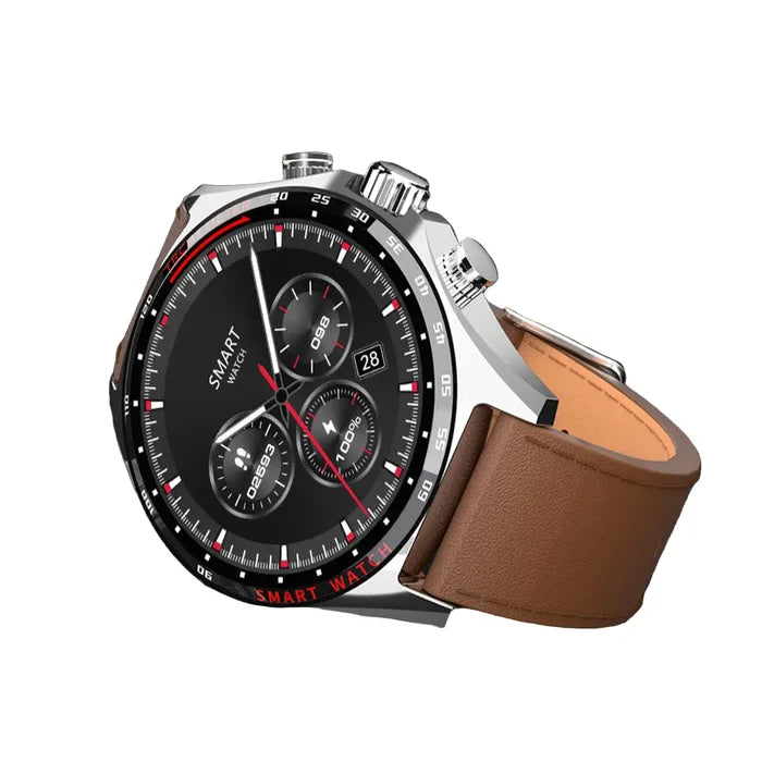 Habicare LIGE men's smart watch with touch screen, wireless calls, and fitness tracking, shown in one of six available designs.