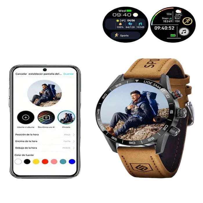 Habicare LIGE multifunctional sports smart watch with TWS earbuds, available in 8 different styles, shown with a sleek design and display.