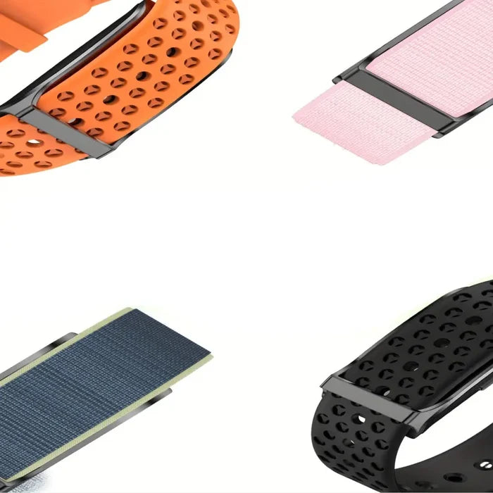 Habicare LIGE No-Screen Fitness Smartwatch TWS in four colors, ultra-thin and lightweight design for active wear.