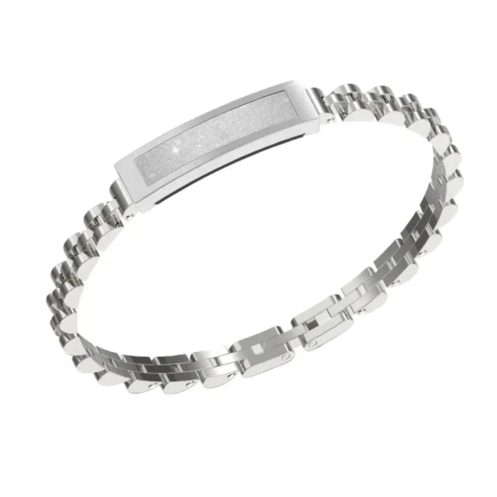 Habicare LIGE smart bracelet with multifunctional watch features, step counter, alarm, and remote camera control.