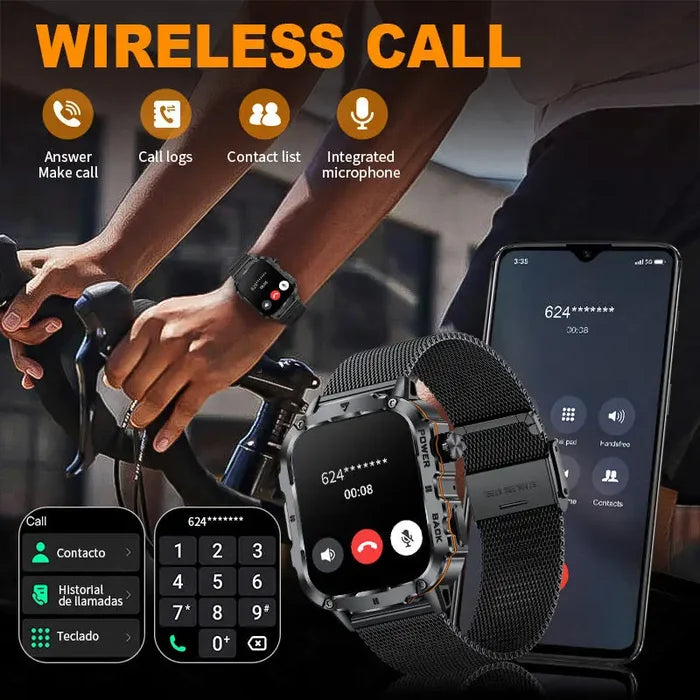 Habicare LIGE Smart Sports Watch with HD touch screen and call function, featuring a sleek design and multiple model options.