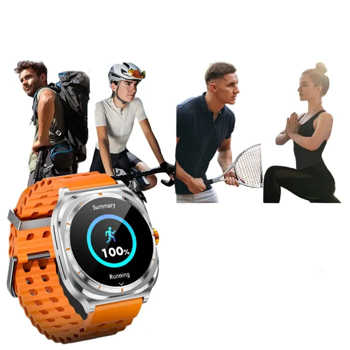 Habicare LIGE smart watch for men and women with 400mAh battery and 100+ sports modes, featuring a sleek TWS design.