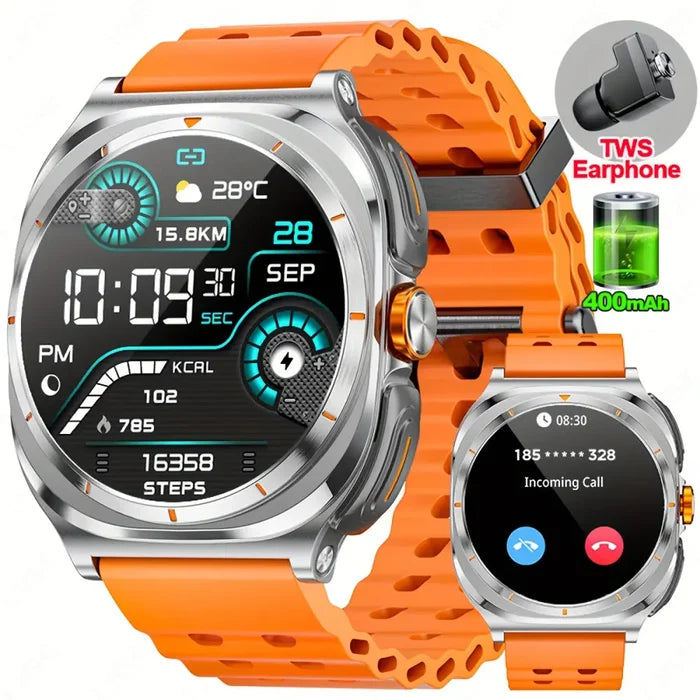 Habicare LIGE smart TWS watch for men and women with 400mAh battery and over 100 sports modes, available in three colors.
