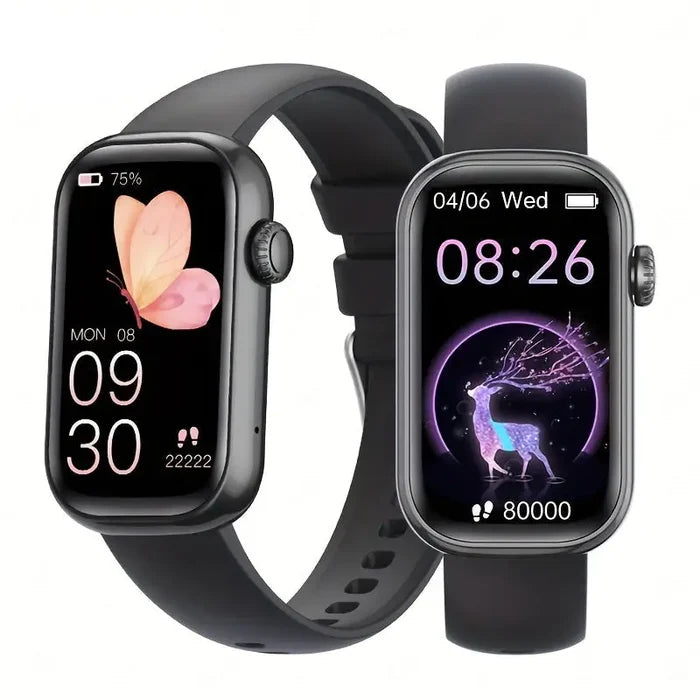 Habicare LIGE Smart Watch with HD TFT display, wireless call feature, and 100+ sports modes in three colors.