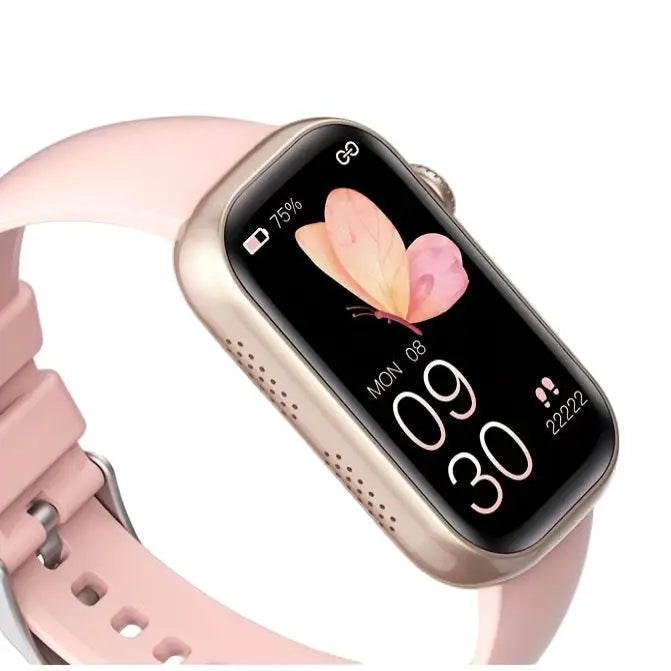 Habicare LIGE Smart Watch with HD TFT display, wireless call functionality, and 100+ sports modes in three colors.