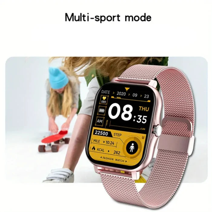 Habicare LIGE Smart Watch with TWS design, making calls, customizable wallpaper, and music control in four colors.