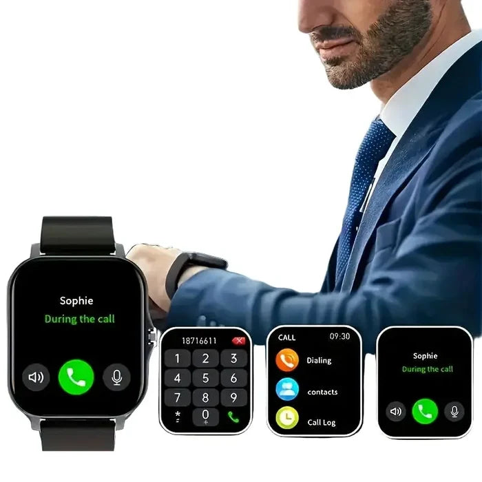 Habicare LIGE Smart Watch TWS with call function, customizable wallpaper, and music control in four colors.