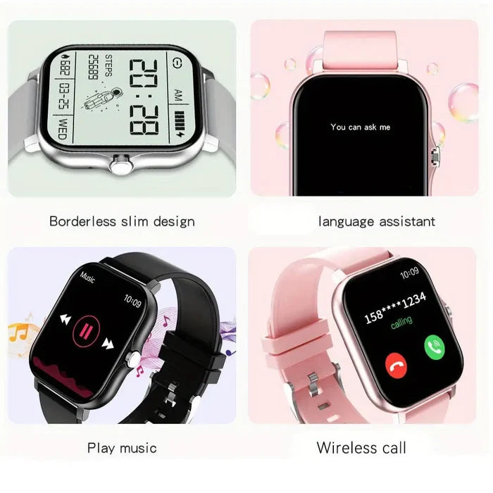 Habicare LIGE Smart Watch with ultra-thin design, wireless call feature, available in 8 vibrant colors, TWS wearable technology