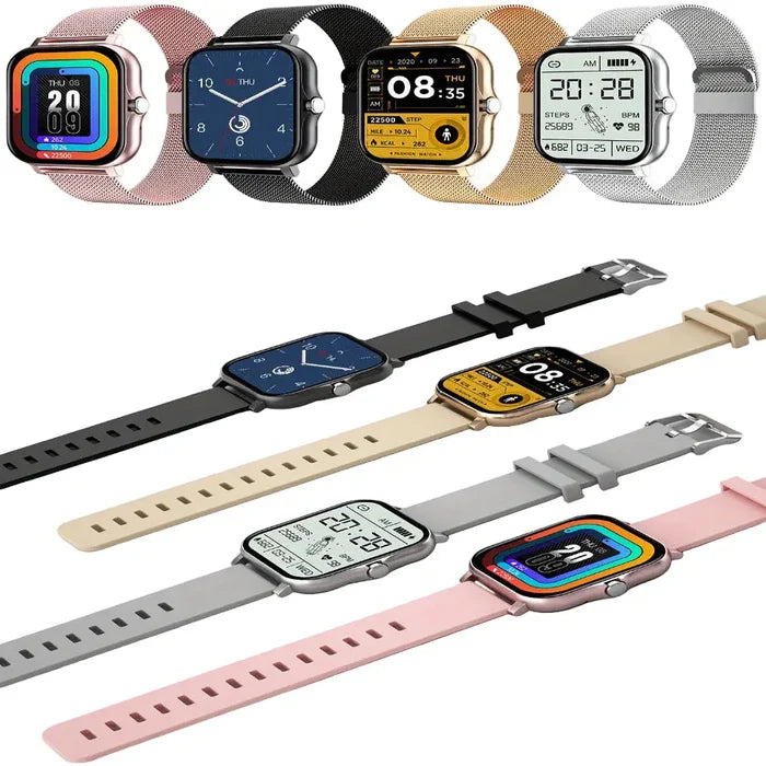 Habicare LIGE Smart Watch with ultra-thin design, wireless call feature, available in 8 colors, TWS style, sleek wearable technology.