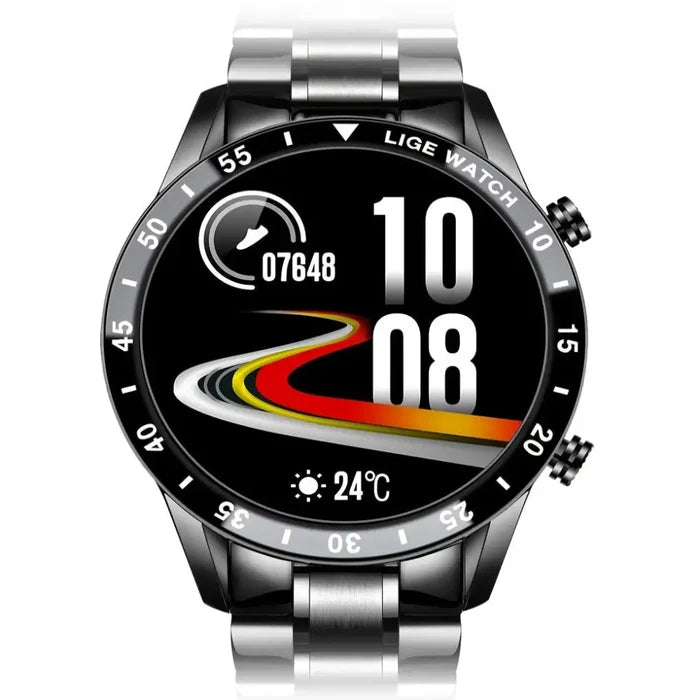 Habicare LIGE Smartwatch with full touchscreen display and call management features, available in four styles.