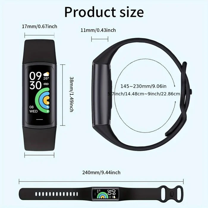 Habicare LIGE TWS Smartwatch with wireless calling and multi-sport modes in five colors, featuring a sleek digital display.