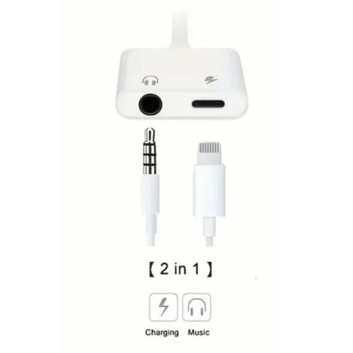 9eight5 Lightning Audio & Charge Adapter MH030 for electronics accessories, showing the compact adapter with ports and connectors.