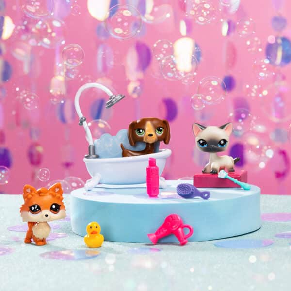 Littlest Pet Shop Gen 7 Grooming Spa Play Pack - #172 Dachshund, #173 Siamese Cat, #174 Pomeranian