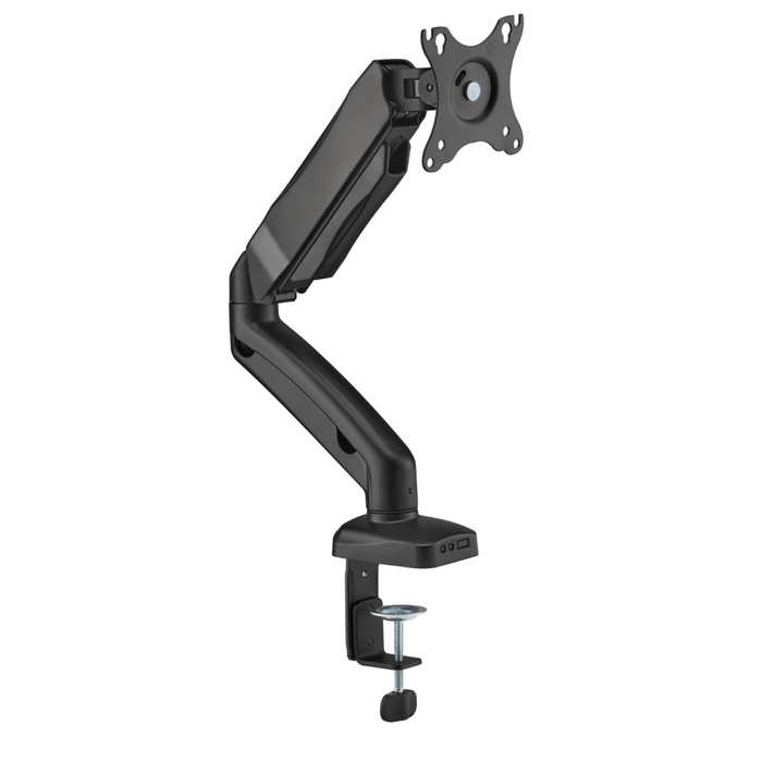 Sue-E Furniture Locktight spring-assisted monitor mount arm for adjustable monitor positioning and secure support.