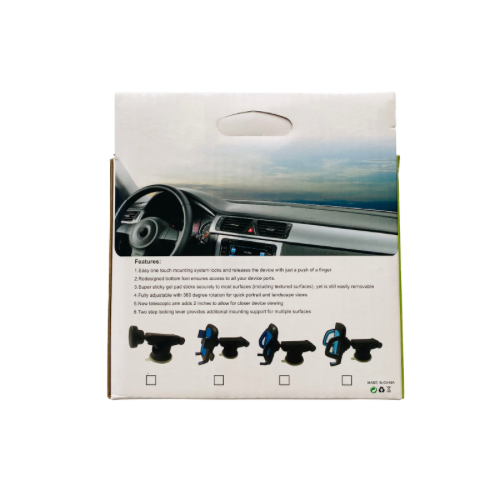 Long neck car mount phone holder by 9eight5, adjustable mobile phone stand with flexible neck for secure car mounting.