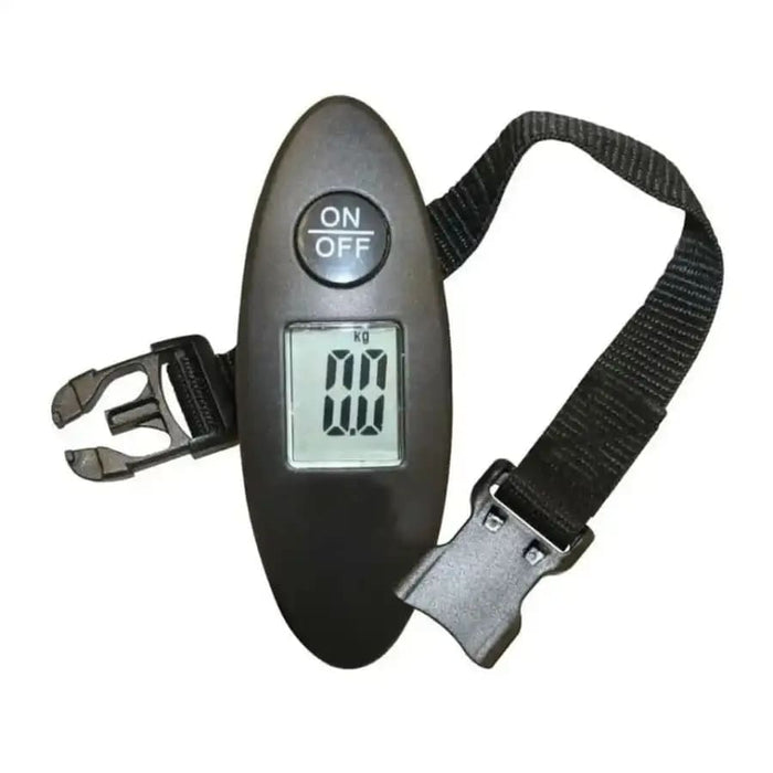 9eight5 luggage scale measuring up to 40kg, handheld tool with digital display for accurate weight checks during travel.