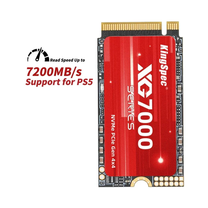 Habicare M.2 PCIe NVMe SSD for laptops and PS5, available in 256GB to 2TB, shown in a sleek black design.