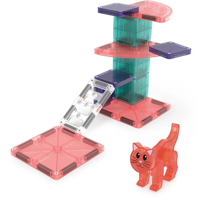 Magna-Tiles Cat Tree - 13 Piece Magnet Block Building Set