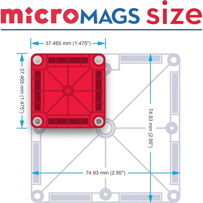 Magna-Tiles microMags Travel - 26 Piece Magnet Block Building Set