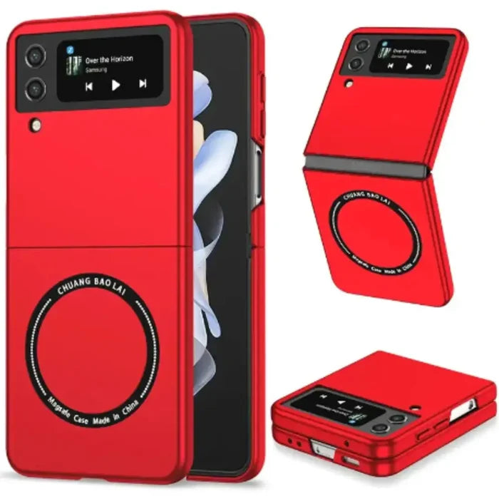 Habicare 9eight5 MagSafe case for Samsung Galaxy Z Flip 2, available in 23 colors, with magnetic design and protective features.