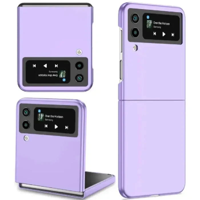 Habicare 9eight5 MagSafe case for Samsung Galaxy Z Flip 4 in various colors, featuring magnetic attachment and protective design.