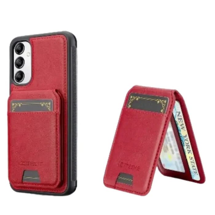 Red 9eight5 MagSafe case for Samsung S/A Series by Habicare, featuring a snug fit and durable protection.