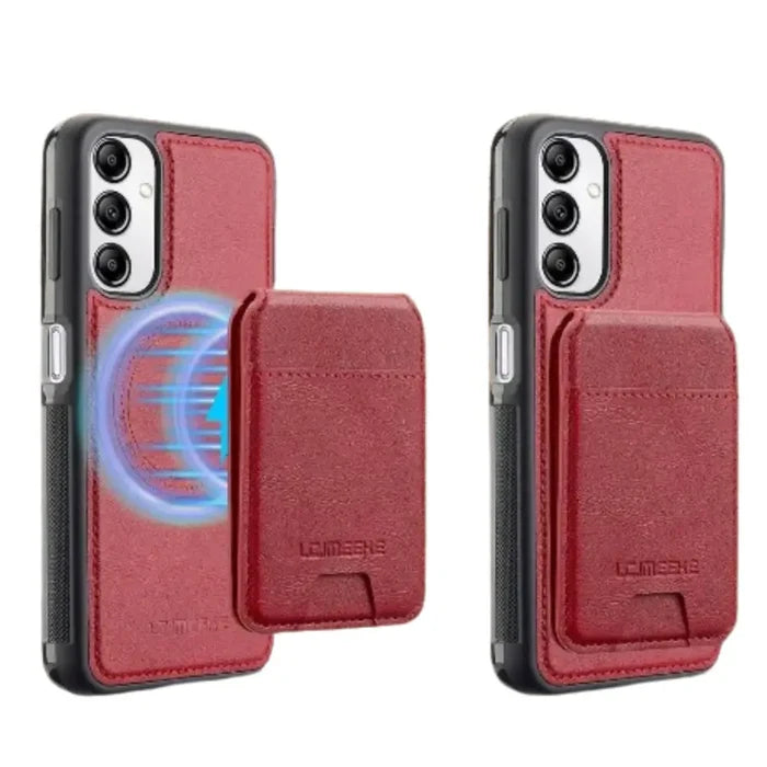 Red MagSafe case for Samsung S/A Series by 9eight5, made by Habicare, featuring a protective design and precise fit.