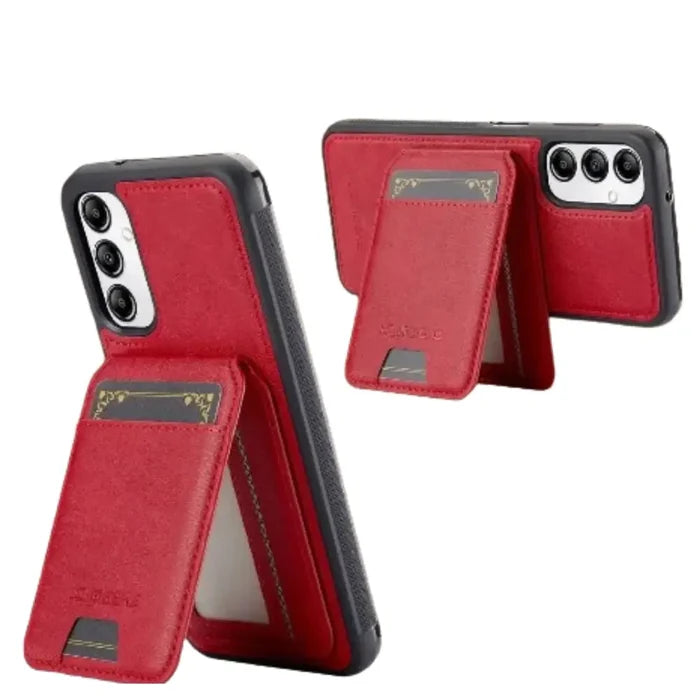 Red MagSafe case for Samsung S/A Series by 9eight5, designed by Habicare, with a sleek protective exterior.