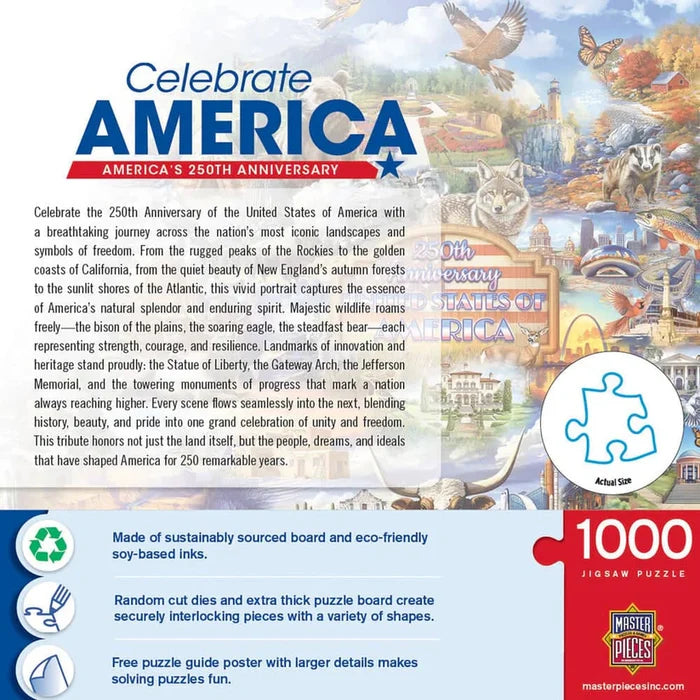 MasterPieces Celebrate America's 250th Anniversary - 1000 Piece Jigsaw Puzzle