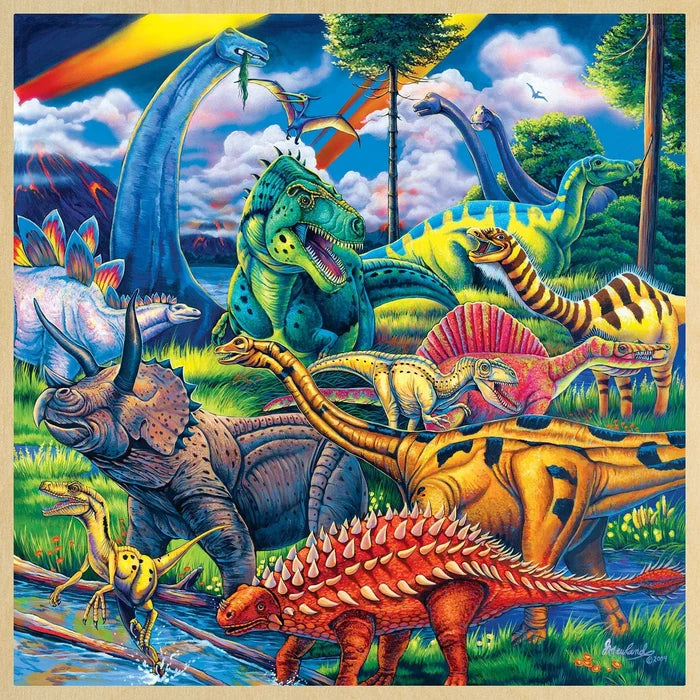 MasterPieces Dinosaur Friends Fun Facts 48 Piece Wood Jigsaw Puzzle