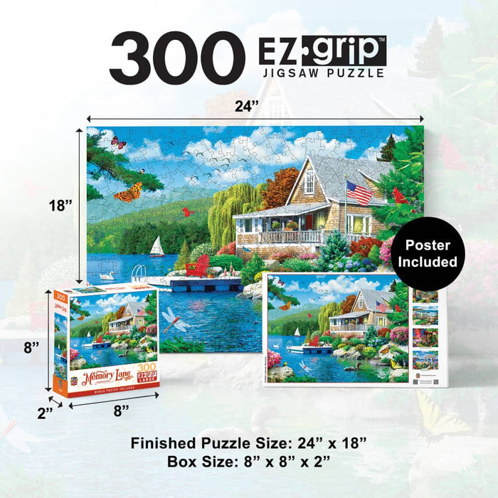 MasterPieces Lakeside Memories - 300 Piece EZ Grip Jigsaw Puzzle
