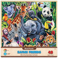 MasterPieces Safari Friends Fun Facts 48 Piece Wood Jigsaw Puzzle