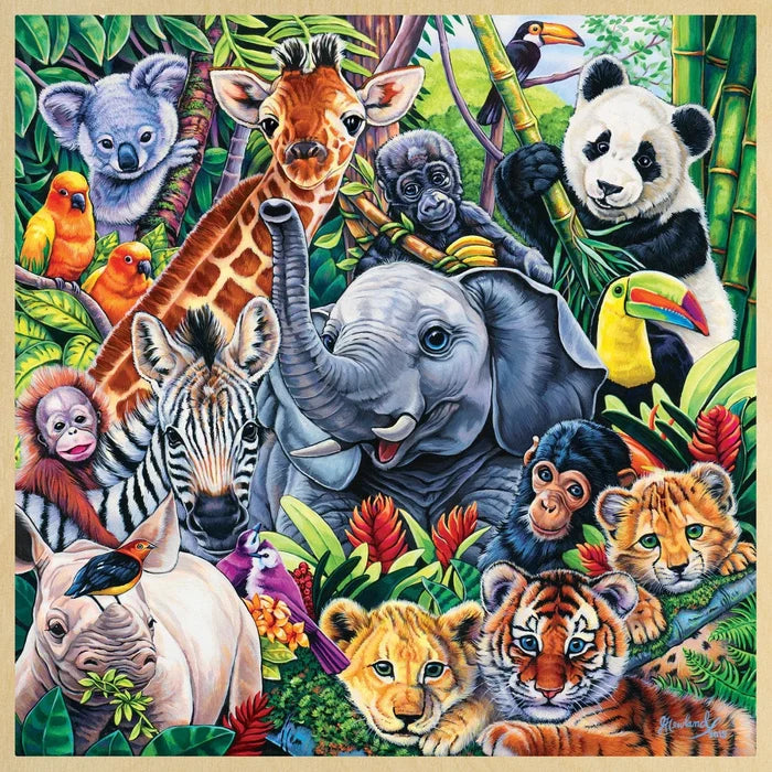 MasterPieces Safari Friends Fun Facts 48 Piece Wood Jigsaw Puzzle