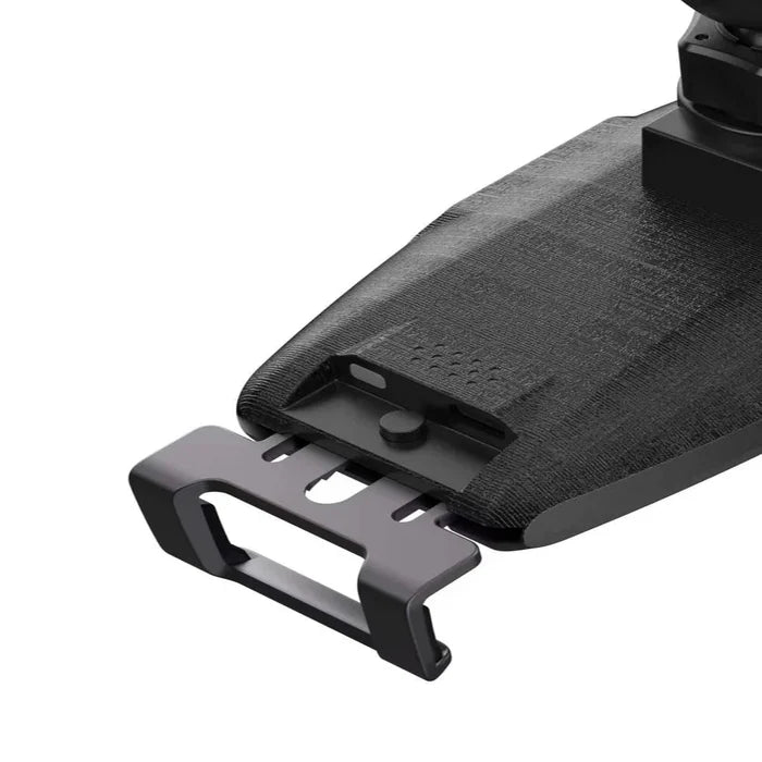 Maxguard 15W wireless car charger mounted in a vehicle, holding a smartphone, with a sleek black design by 9eight5.