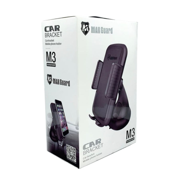 Maxguard M3 dashboard phone holder by 9eight5, secure mount for smartphones and tablets in vehicle dashboards.