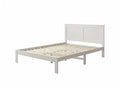 White 'Metro' Solid Pine Double Bed Frame by sue-e furniture with clean, sturdy design and natural wood finish.